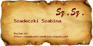 Szadeczki Szabina névjegykártya